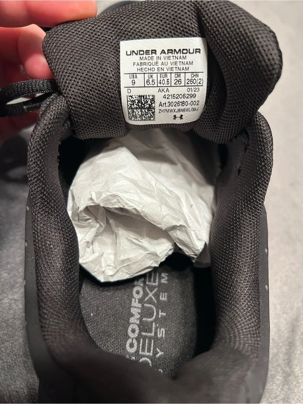 Women’s Under Armour Black Athletic Sneakers